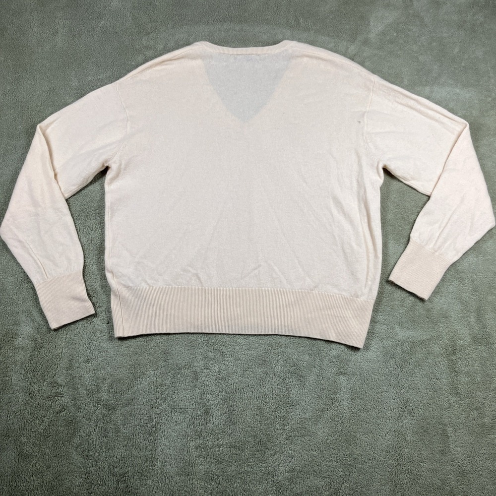 Zara 100% Wool Pullover Sweater Ivory Large/XL Holiday Quiet Lux Closet Staple - Picture 2 of 12